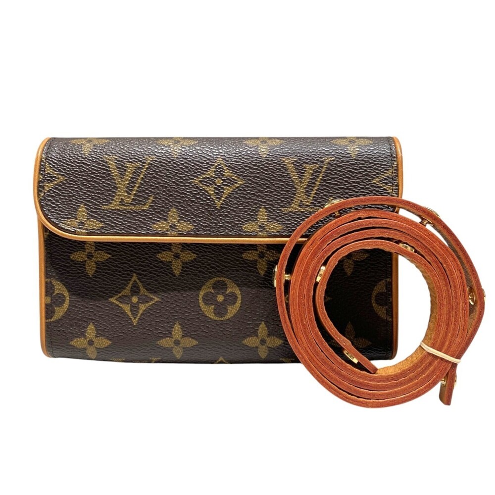 LOUIS VUITTON Authentic Brown Monogram Canvas Pochette Clutch Bag